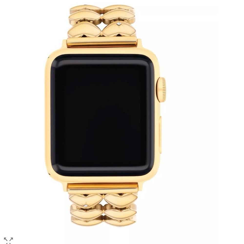 Coach Apple Watch® Crystal Gold-Tone IP Stainless Steel Heart 38/40/41mm - Picture 7 of 14